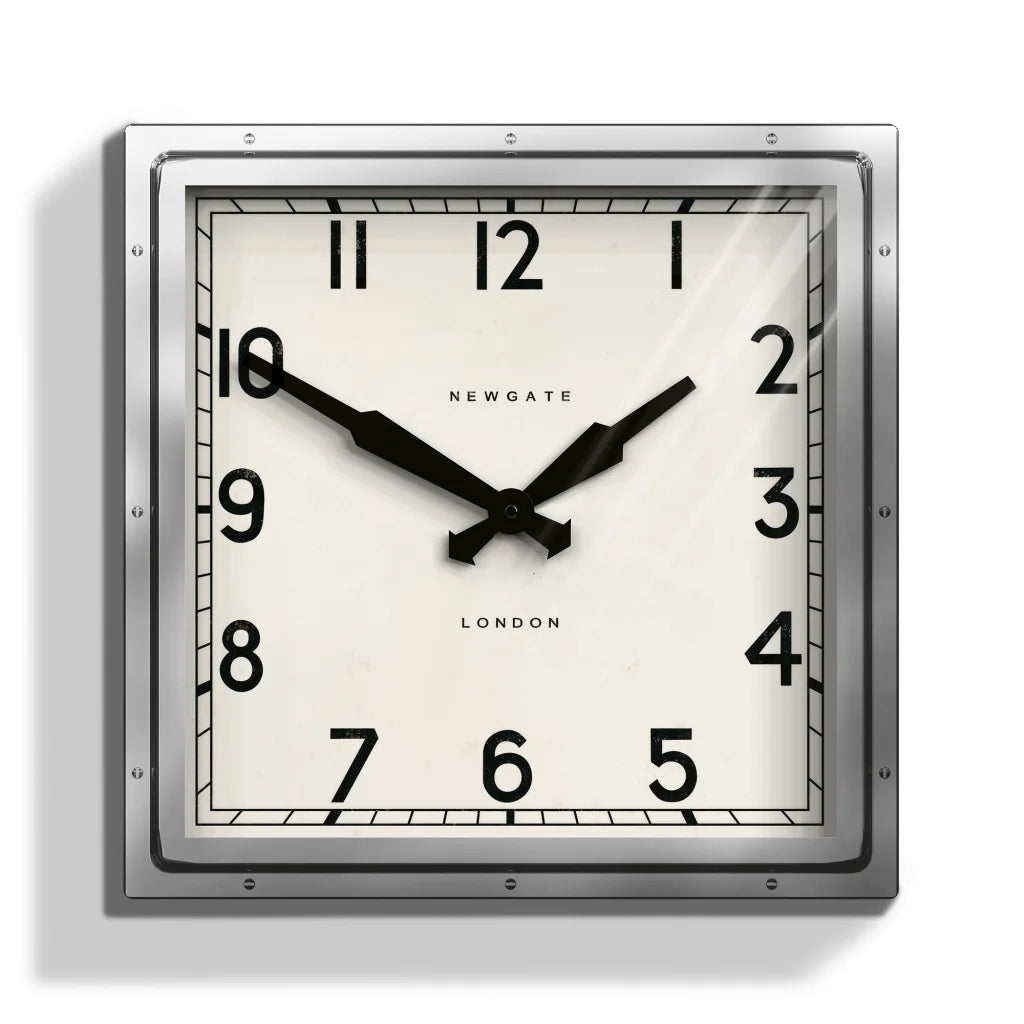Newgate Quad Clock - Chrome - Home & Garden