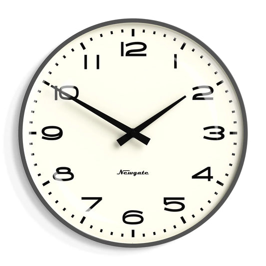 Newgate Radio City Wall Clock - Black Arabic Dial Matte