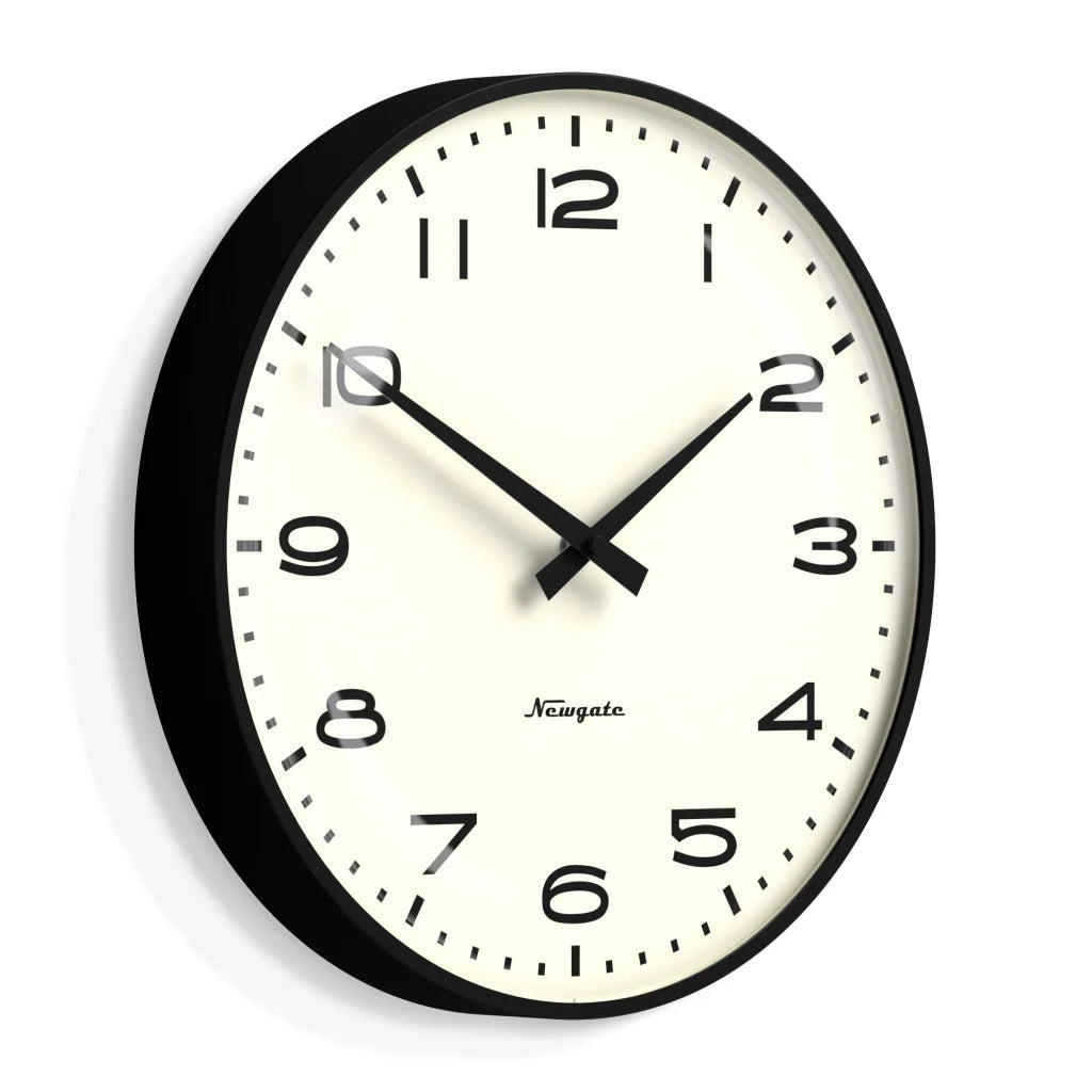 Newgate Radio City Wall Clock - Black Arabic Dial Matte