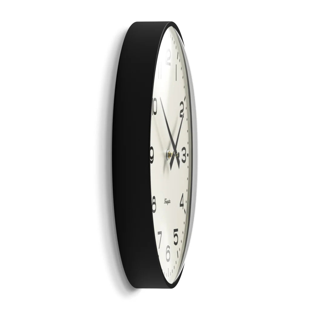 Newgate Radio City Wall Clock - Black Arabic Dial Matte