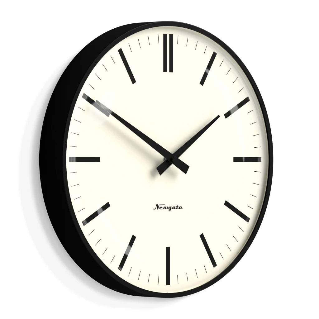Newgate Radio City Wall Clock - Bold Black Marker Dial