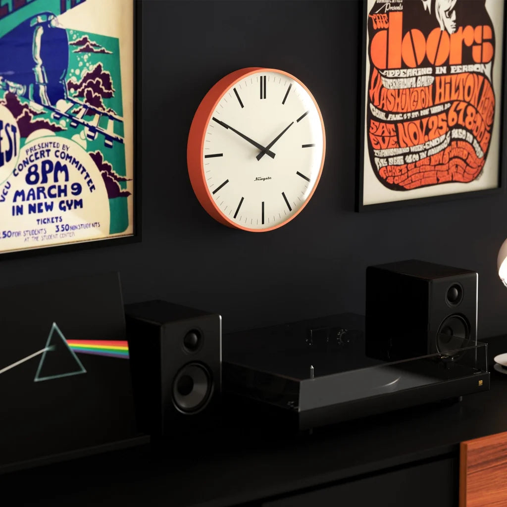 Newgate Radio City Wall Clock - Bold Black Marker Dial