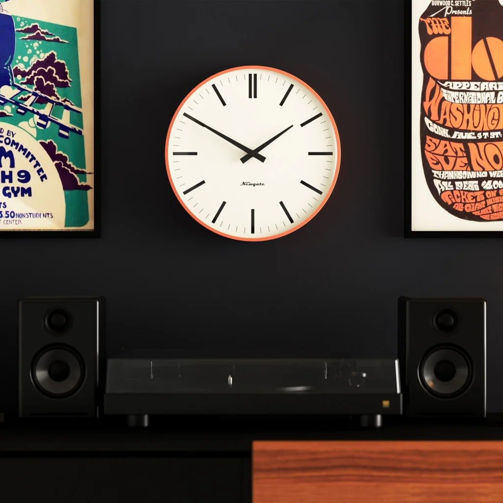 Newgate Radio City Wall Clock - Bold Black Marker Dial