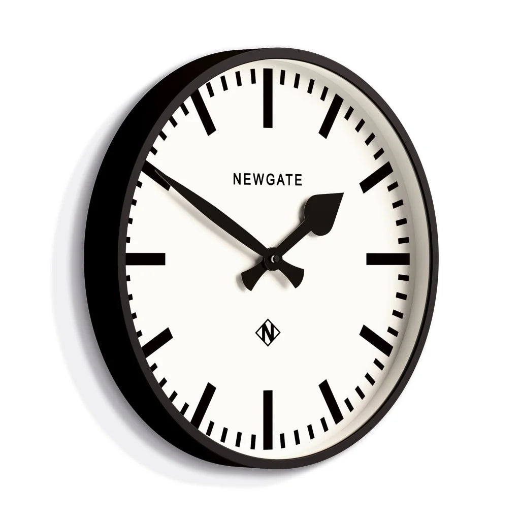 Newgate Railway Clock - Black - Home & Garden