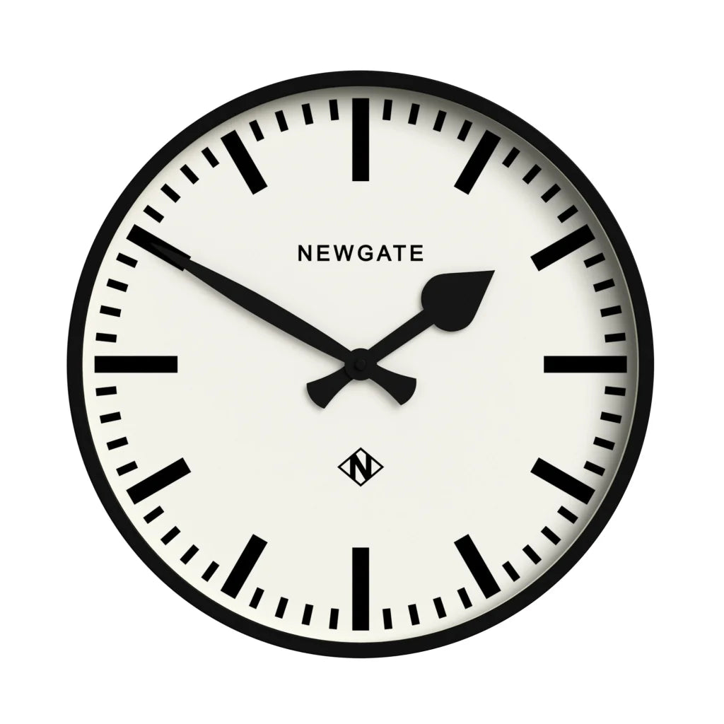 Newgate Railway Clock - Black - Home & Garden