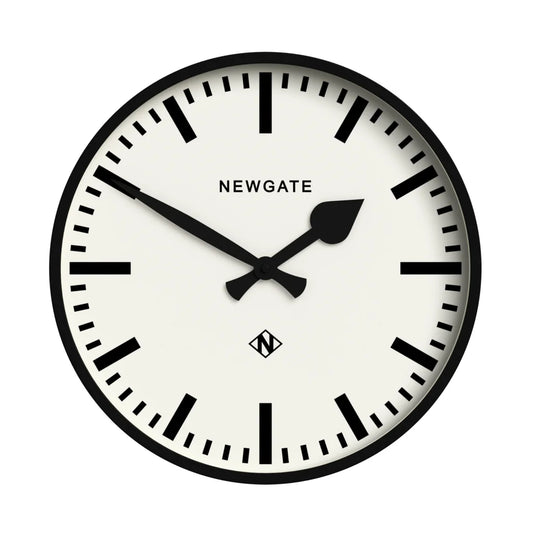 Newgate Railway Clock - Black - Home & Garden