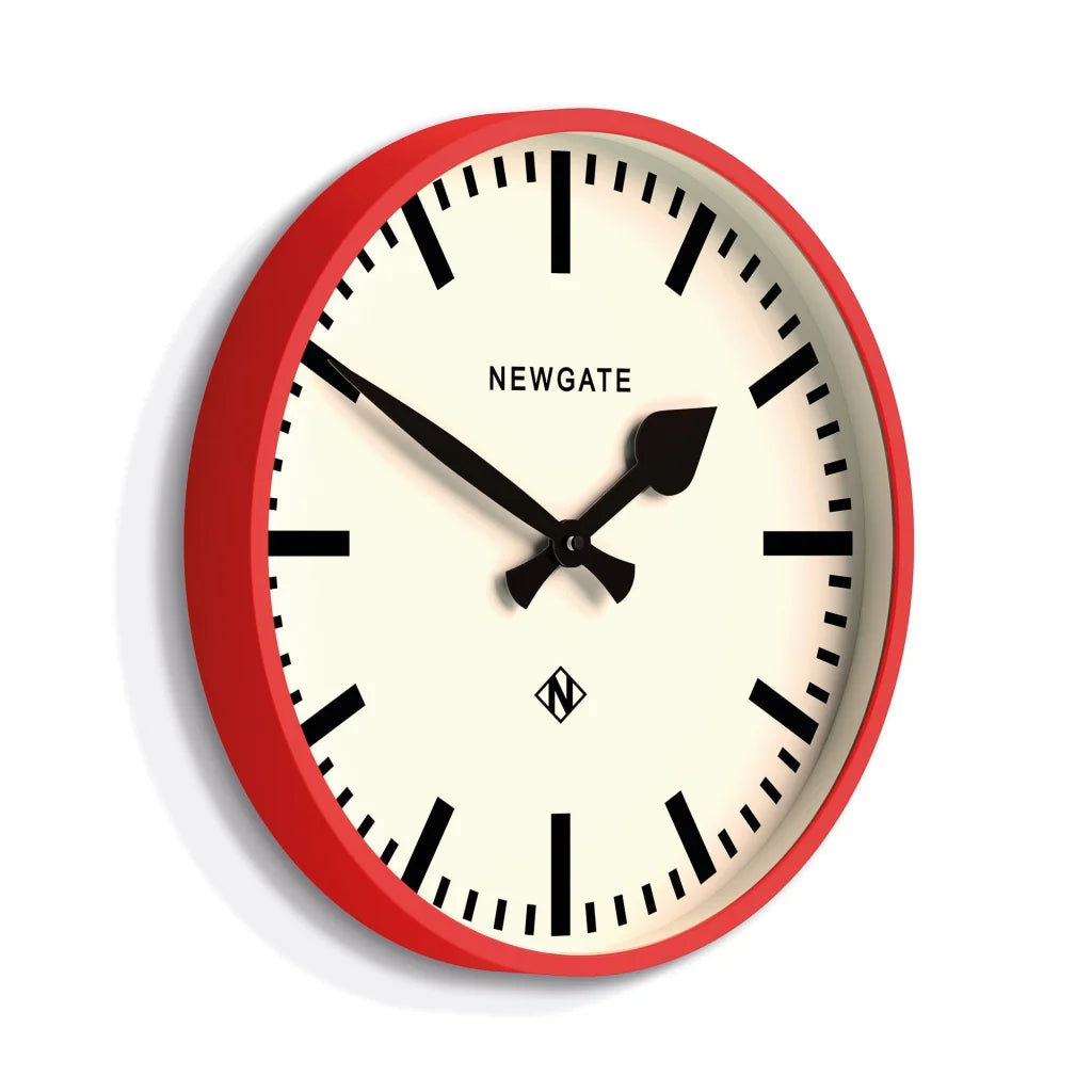 Newgate Railway Clock - Red - Home & Garden