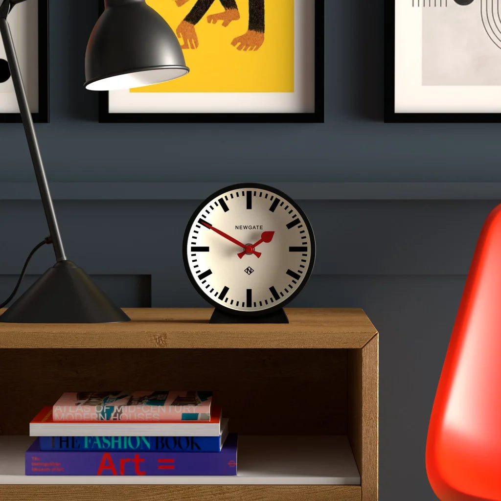 Newgate Railway Mantel Clock Cave Black 461