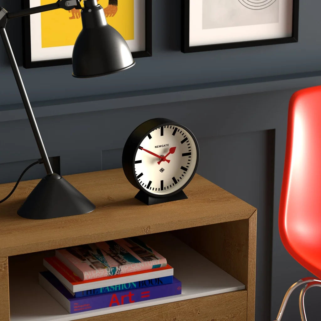 Newgate Railway Mantel Clock Cave Black 476