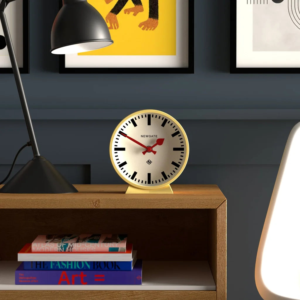 Newgate Railway Mantel Clock - Cheeky Yellow - Home & Garden