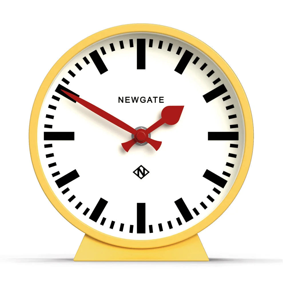 Newgate Railway Mantel Clock - Cheeky Yellow - Home & Garden