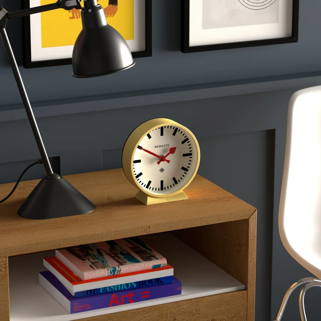 Newgate Railway Mantel Clock - Cheeky Yellow - Home & Garden