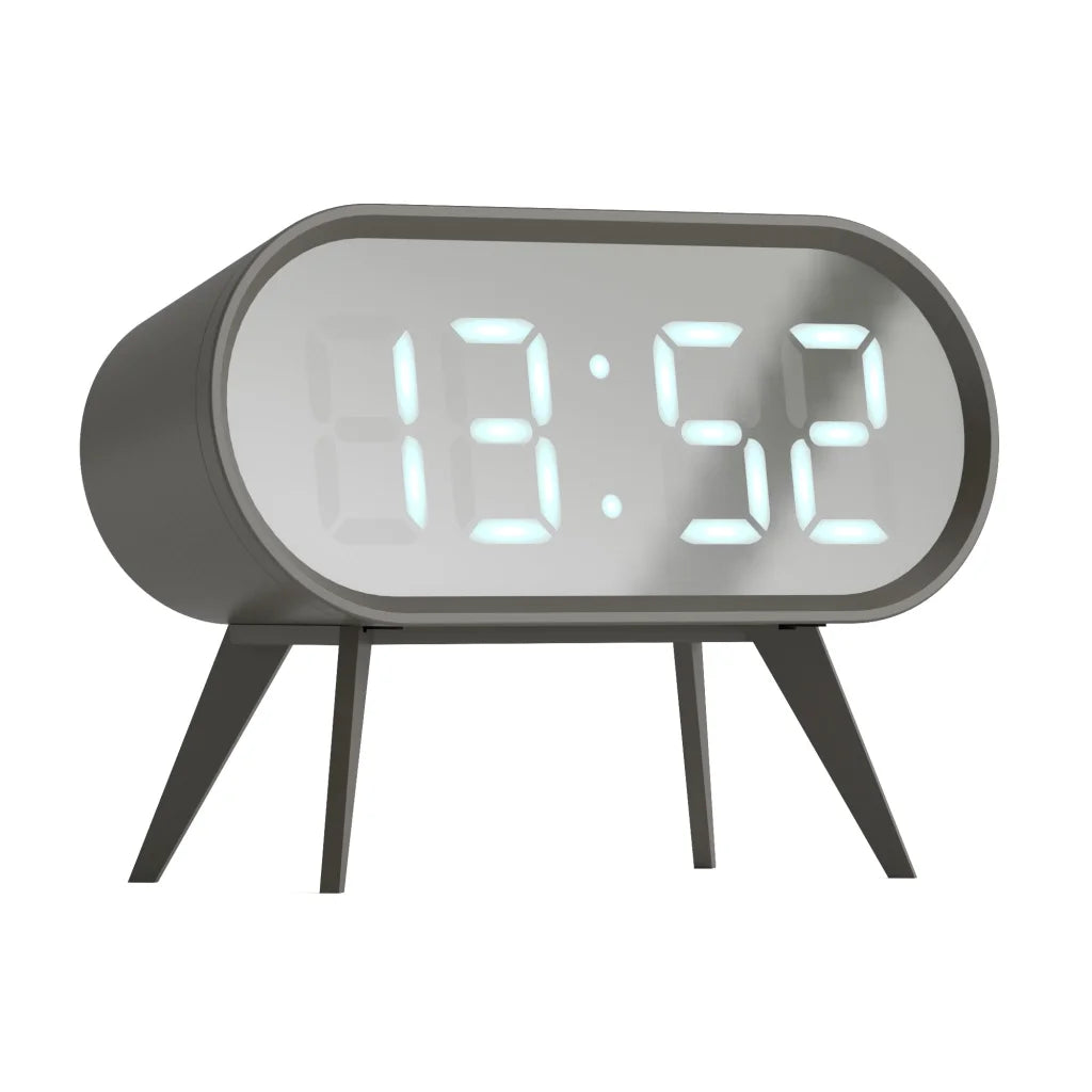 Newgate Space Hotel Cyborg LED Alarm Clock - Grey - Home &
