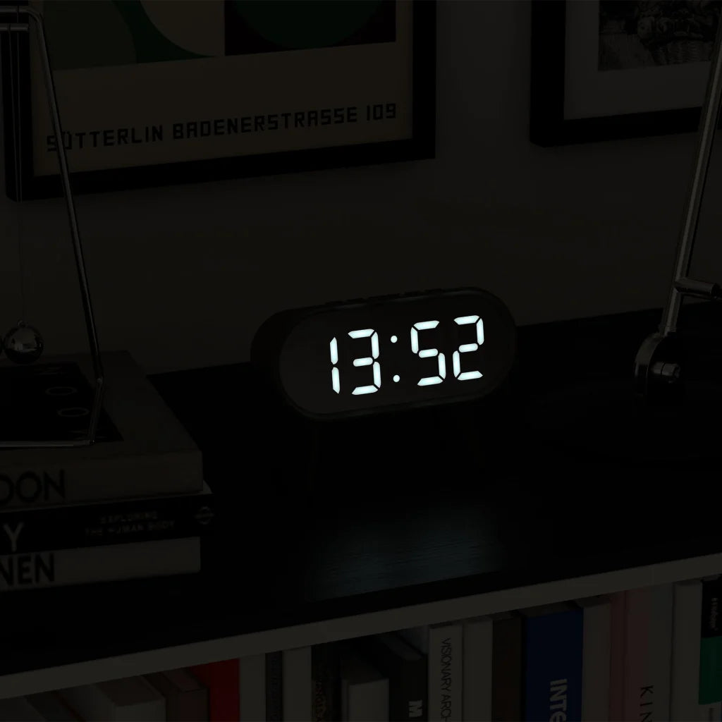 Newgate Space Hotel Cyborg LED Alarm Clock - Grey - Home &