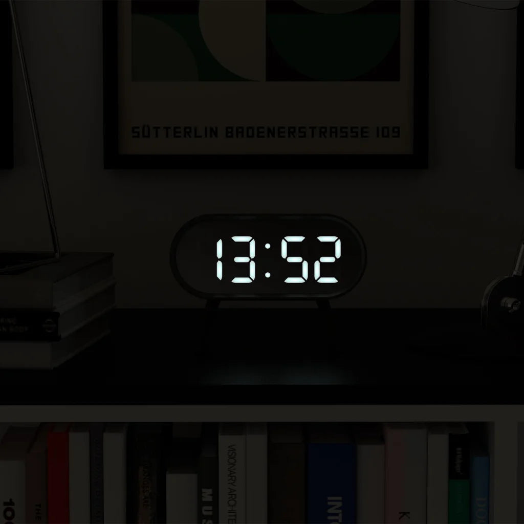 Newgate Space Hotel Cyborg LED Alarm Clock grey 473