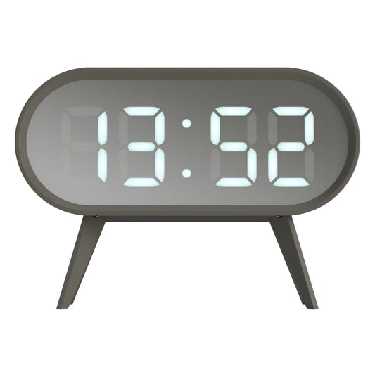 Newgate Space Hotel Cyborg LED Alarm Clock - Grey - Home &