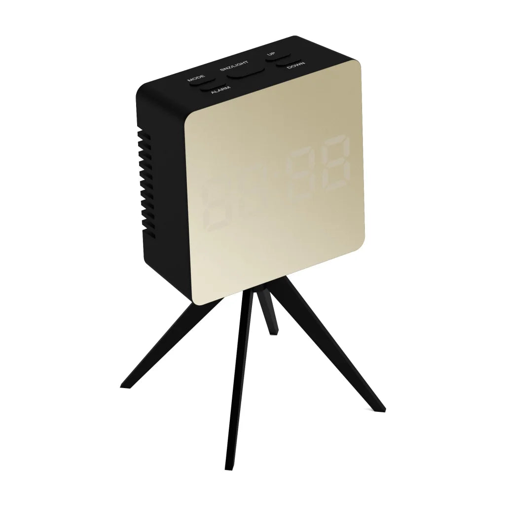 Black wall clock with key surfaces and edge shape