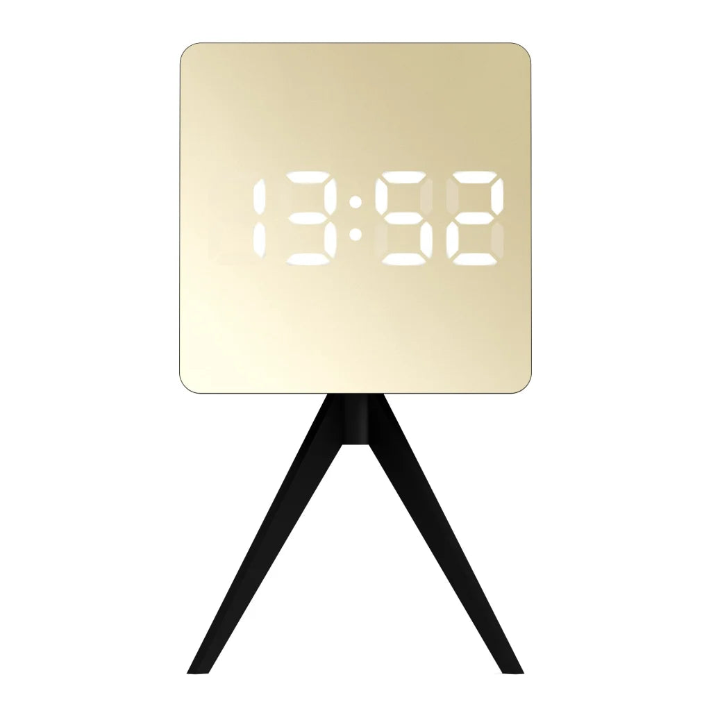 Black wall clock with tabletop context and item shape