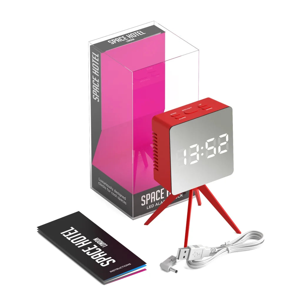 Newgate Space Hotel Droid LED Alarm Clock - Red - Home &