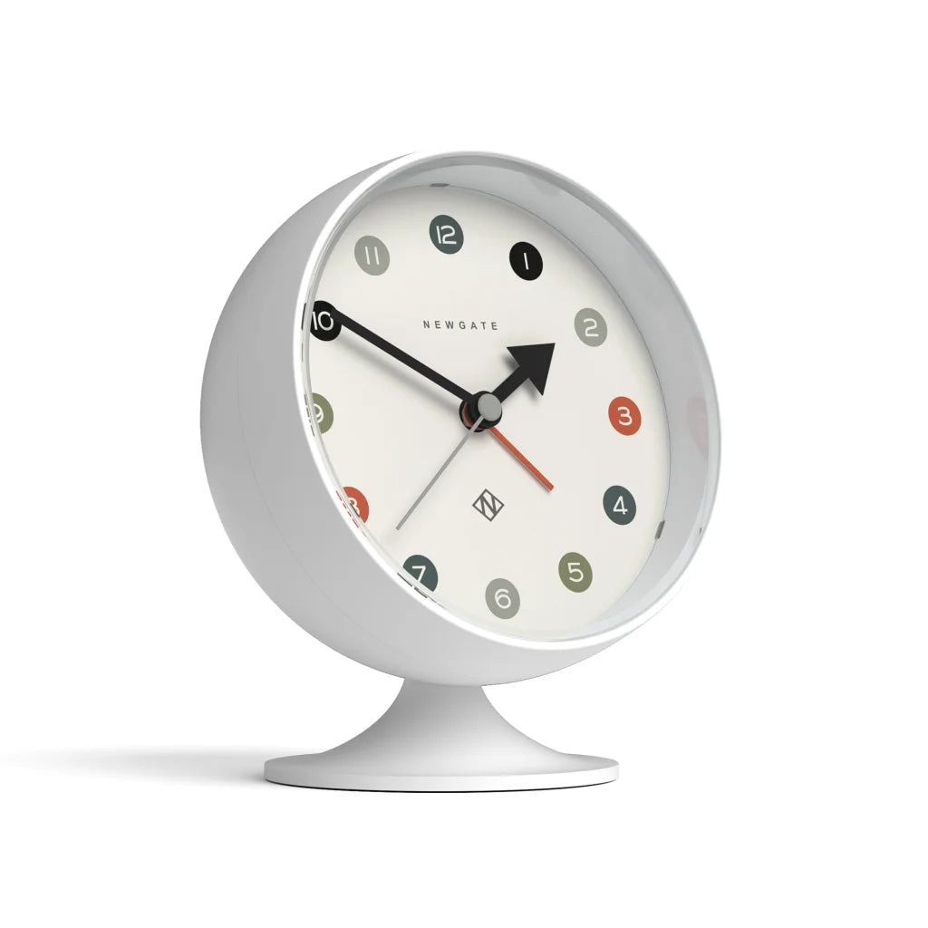 Newgate Spheric Alarm Clock - White - Home & Garden