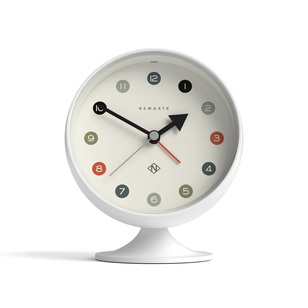 Newgate Spheric Alarm Clock - White - Home & Garden