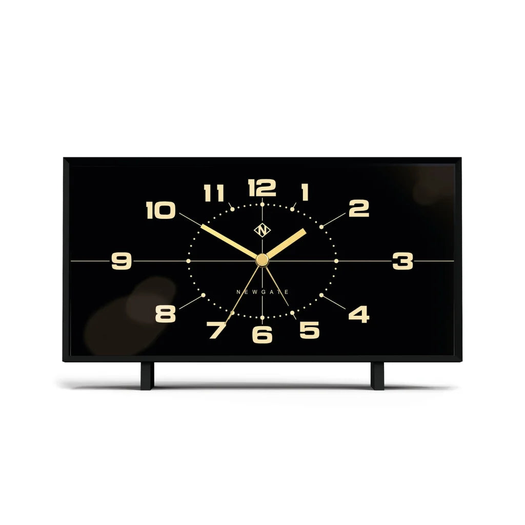 Newgate Wideboy Alarm Clock - Black Reverse Dial - Home &