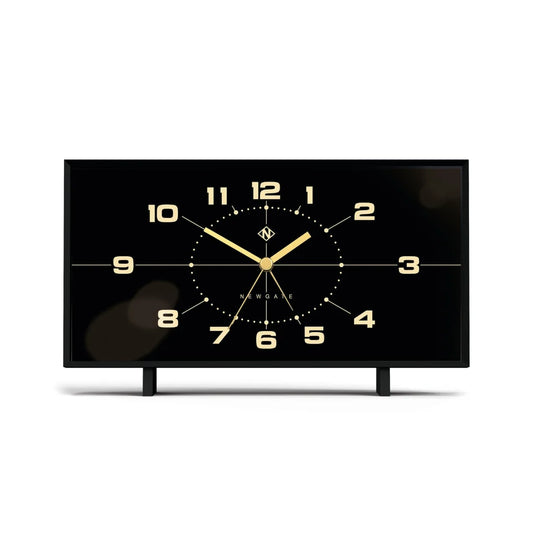 Newgate Wideboy Alarm Clock - Black Reverse Dial - Home &