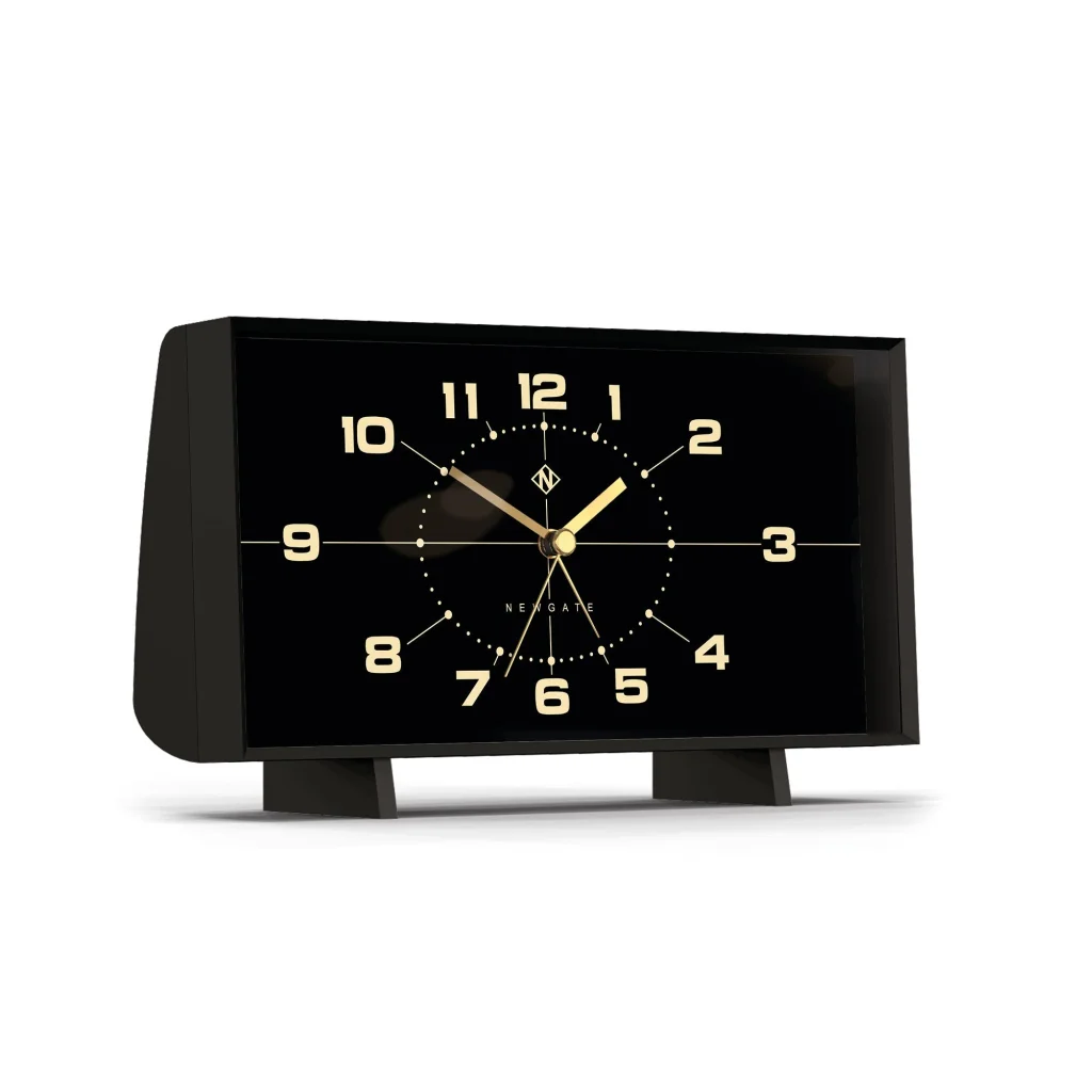 Newgate Wideboy Alarm Clock - Black Reverse Dial - Home &