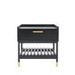 Night Stand ALCONA - Matte Black - Furniture
