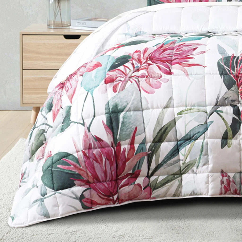 Nikita White Polyester Coverlet Set - Queen/King - Home &