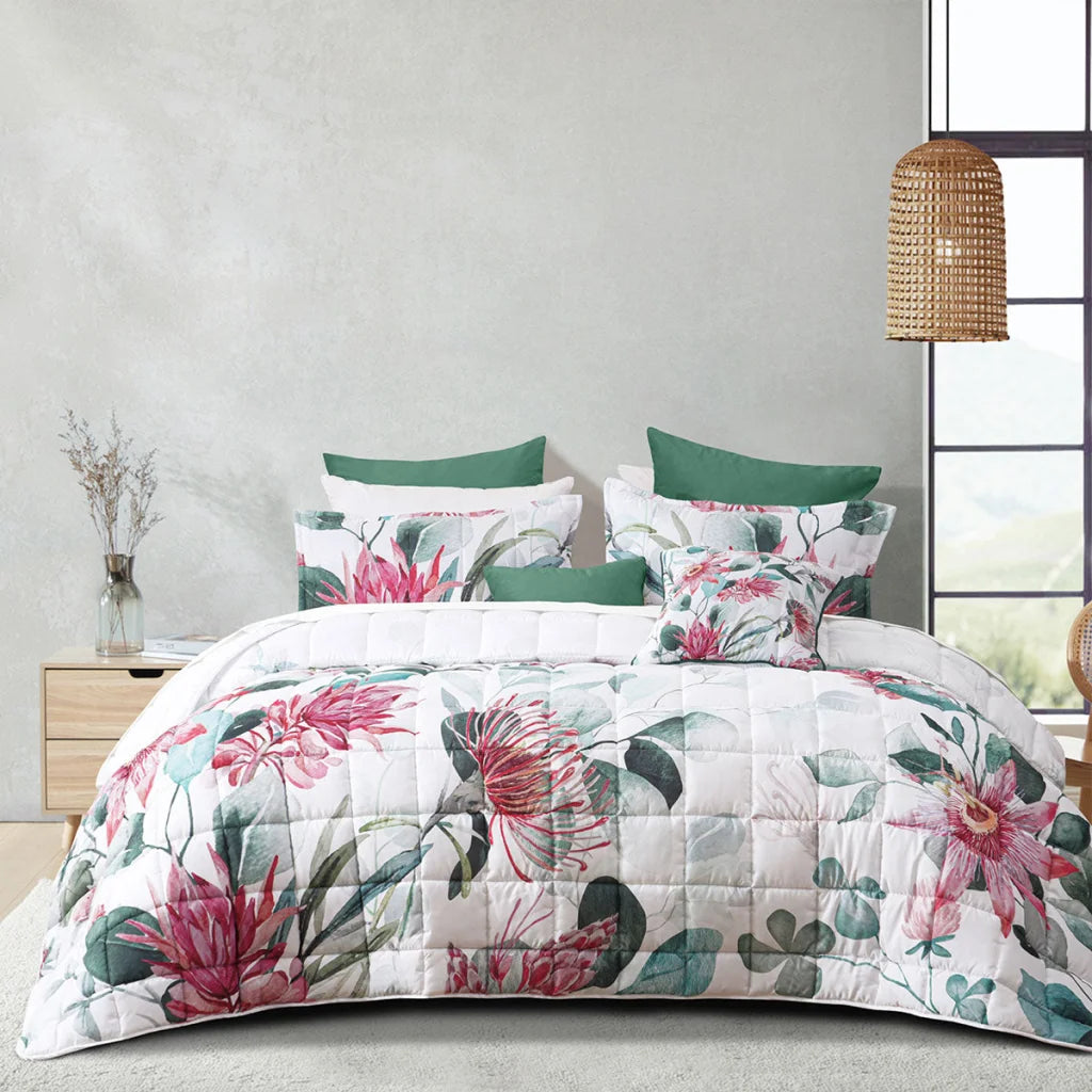 Nikita White Polyester Coverlet Set - Queen/King - Home &