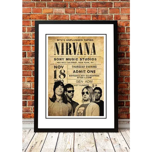 Nirvana ‘MTV Unplugged’ New York USA Pop Art Print 1993