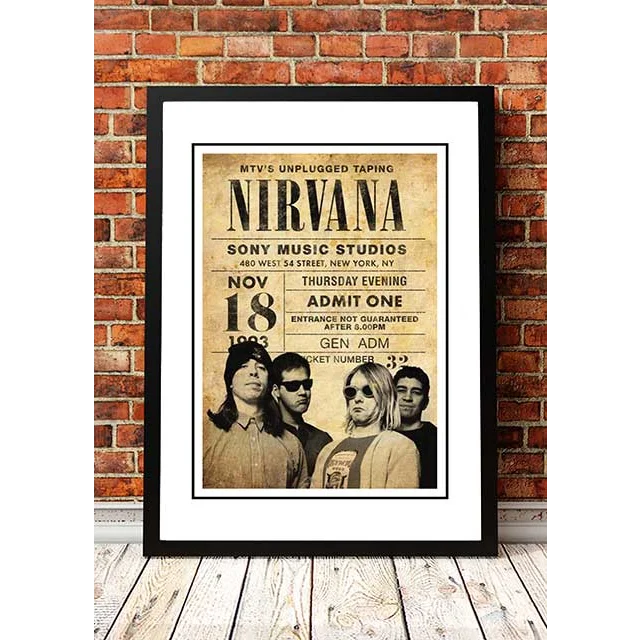 Nirvana ‘MTV Unplugged’ New York USA Pop Art Print 1993