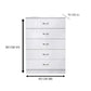 NNECN 5 Layer White Drawer Chest Storage with Bedside Table