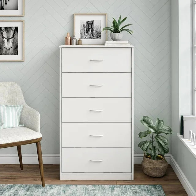 NNECN Five-Drawer Chest Classic Elegance for Organized