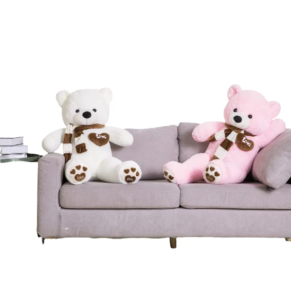 NNECN Giant Teddy Bear 100CM Soft Plush Cotton Scarf Bear
