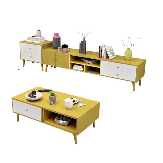 NNECN Modern TV Stand Side table & Coffee Table package