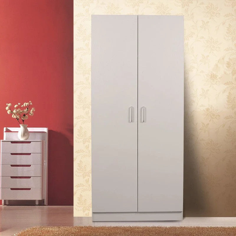 NNECN Two-Door Hanging Wardrobe for Organized Storage