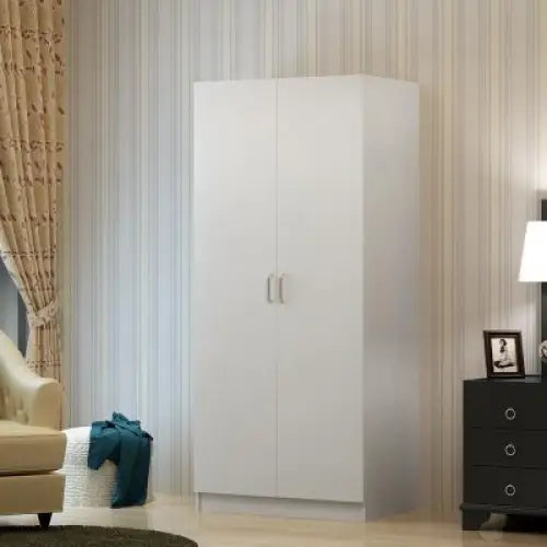 NNECN Two-Door Hanging Wardrobe for Organized Storage