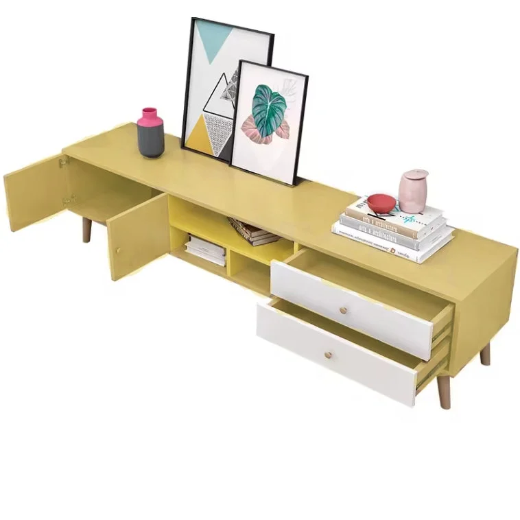NNECN Two-Doors Two-Drawers Wooden TV Cabinet - Furniture >