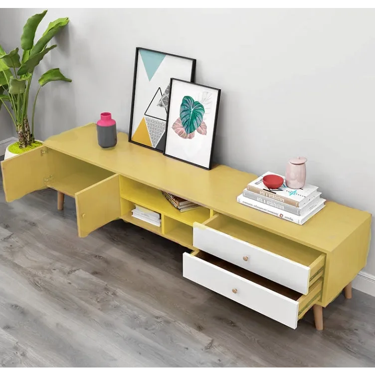NNECN Two-Doors Two-Drawers Wooden TV Cabinet - Furniture >