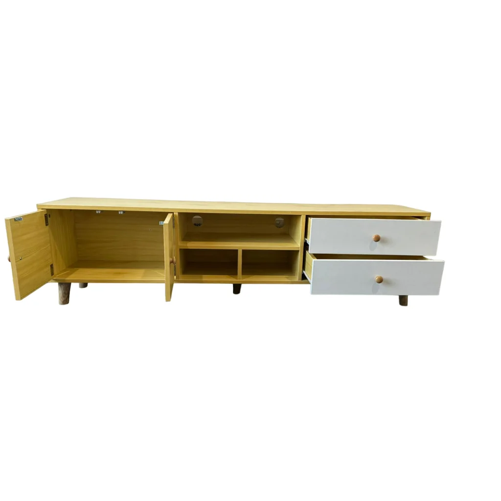 NNECN Two-Doors Two-Drawers Wooden TV Cabinet - Furniture >