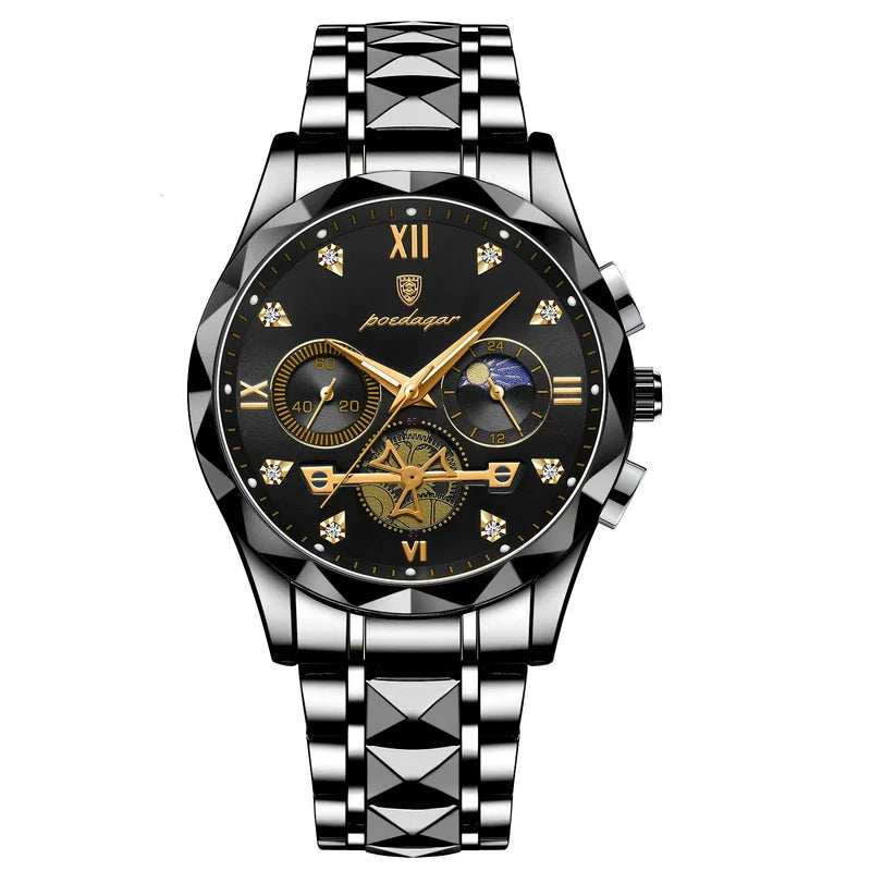 NNEOBA Mens Waterproof Luminous Chronograph Wristwatch