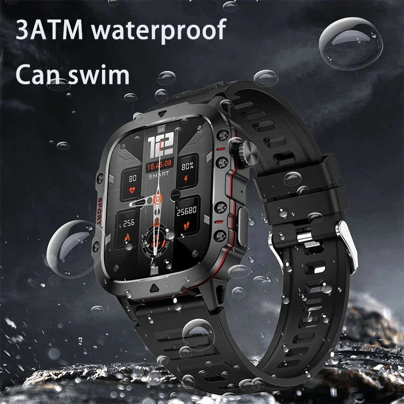 NNEOBA Rugged Military GPS Smart Watch - AMOLED 1.96 HD