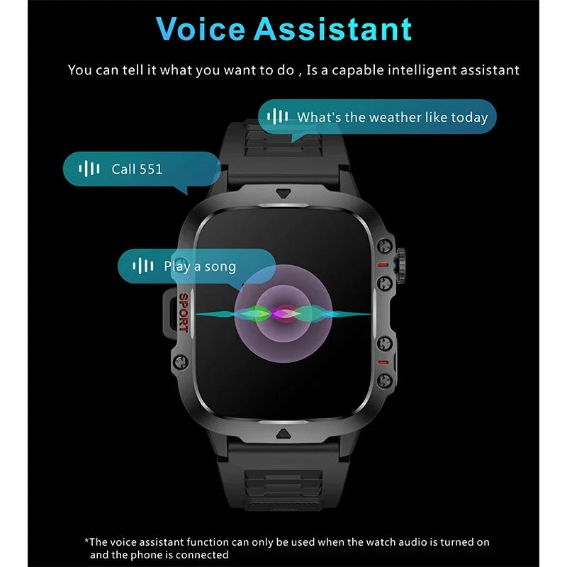 NNEOBA Rugged Military GPS Smart Watch - AMOLED 1.96 HD