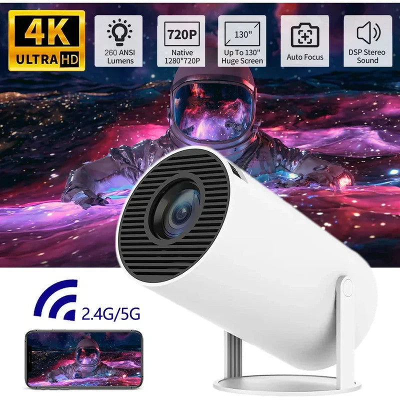 NNEOBA Transpeed 4K Wifi6 Portable Projector - Audio &