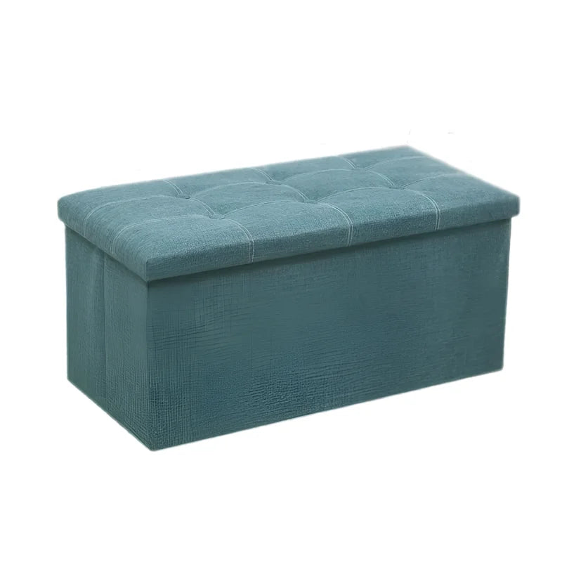 NNETM Durable Morandi Green Storage Stool - Furniture >