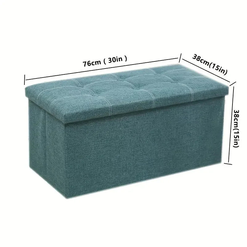 NNETM Durable Morandi Green Storage Stool - Furniture >