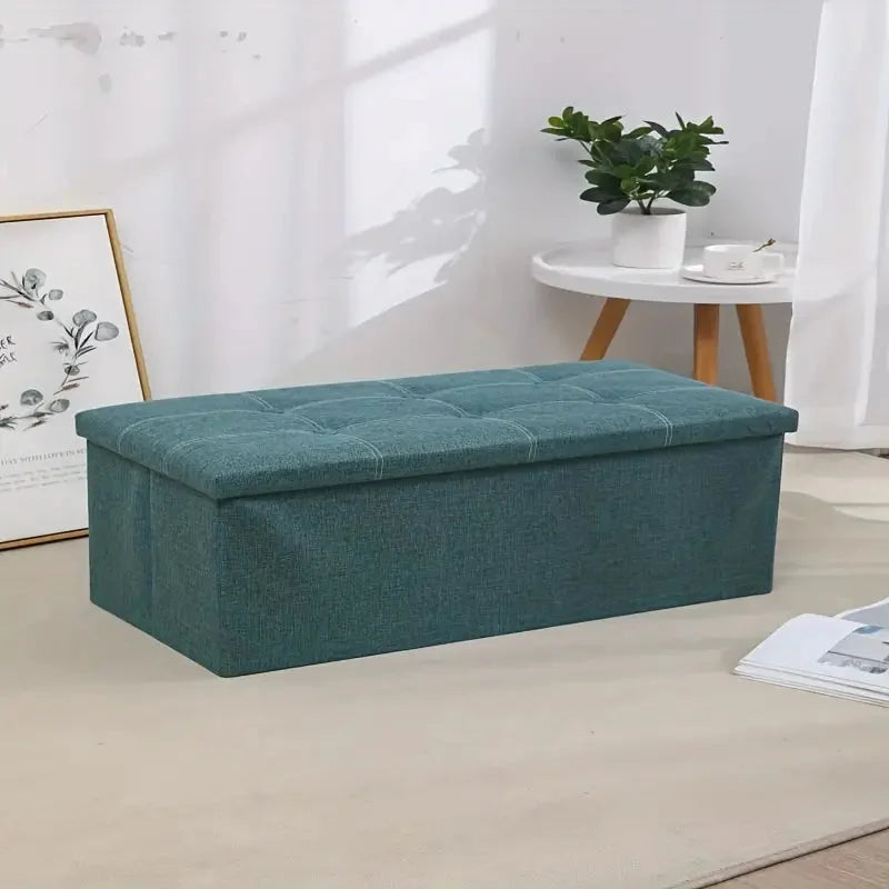 NNETM Durable Morandi Green Storage Stool - Furniture >