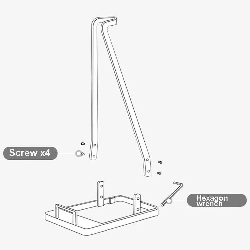 Non-Punch Storage Bracket For Dyson Vacuum - Universal Floor Mount Black-1915197827315798022